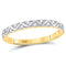 10kt Yellow Gold Women's Diamond Zigzag Stackable Band Ring 1/10 Cttw-Gold & Diamond Rings-JadeMoghul Inc.
