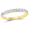 10kt Yellow Gold Women's Diamond Zigzag Stackable Band Ring-Rings And Bands-8-JadeMoghul Inc.
