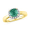 10kt Yellow Gold Women's Emerald Lab-Created Emerald Solitaire Ring 1-1/2 Cttw - FREE Shipping (US/CAN)-Gold & Diamond Fashion Rings-5-JadeMoghul Inc.