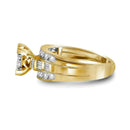 10kt Yellow Gold Women's Princess Diamond Cluster Bridal Wedding Engagement Ring 1/2 Cttw - FREE Shipping (US/CAN) - Size 5-Gold & Diamond Engagement & Anniversary Rings-6-JadeMoghul Inc.