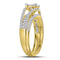 10kt Yellow Gold Women's Princess Diamond Elevated Bridal Wedding Engagement Ring Band Set 1.00 Cttw - FREE Shipping (US/CAN)-Gold & Diamond Wedding Ring Sets-JadeMoghul Inc.