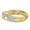 10kt Yellow Gold Women's Princess Diamond Elevated Bridal Wedding Engagement Ring Band Set 1.00 Cttw - FREE Shipping (US/CAN)-Gold & Diamond Wedding Ring Sets-JadeMoghul Inc.