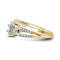 10kt Yellow Gold Women's Princess Diamond Halo Bridal Wedding Engagement Ring Band Set 1/4 Cttw - FREE Shipping (US/CAN)-Gold & Diamond Wedding Ring Sets-5-JadeMoghul Inc.