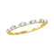 10kt Yellow Gold Women's Round Baguette Diamond Stackable Band Ring 1-3 Cttw - FREE Shipping (US/CAN)-Gold & Diamond Rings-JadeMoghul Inc.