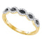 10kt Yellow Gold Women's Round Black Color Enhanced Diamond Band Ring 1/3 Cttw - FREE Shipping (US/CAN)-Gold & Diamond Bands-5-JadeMoghul Inc.