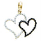 10kt Yellow Gold Womens Round Black Color Enhanced Diamond Heart Love Pendant 1-6 Cttw-Gold & Diamond Pendants & Necklaces-JadeMoghul Inc.
