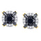 10kt Yellow Gold Women's Round Black Color Enhanced Diamond Stud Earrings 1.00 Cttw - FREE Shipping (US/CAN)-Gold & Diamond Earrings-JadeMoghul Inc.
