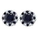 10kt Yellow Gold Women's Round Black Color Enhanced Diamond Stud Earrings 1.00 Cttw - FREE Shipping (US/CAN)-Gold & Diamond Earrings-JadeMoghul Inc.