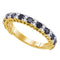 10kt Yellow Gold Women's Round Black Color Enhanced Diamond Wedding Band Ring 1.00 Cttw - FREE Shipping (US/CAN)-Gold & Diamond Wedding Jewelry-5-JadeMoghul Inc.