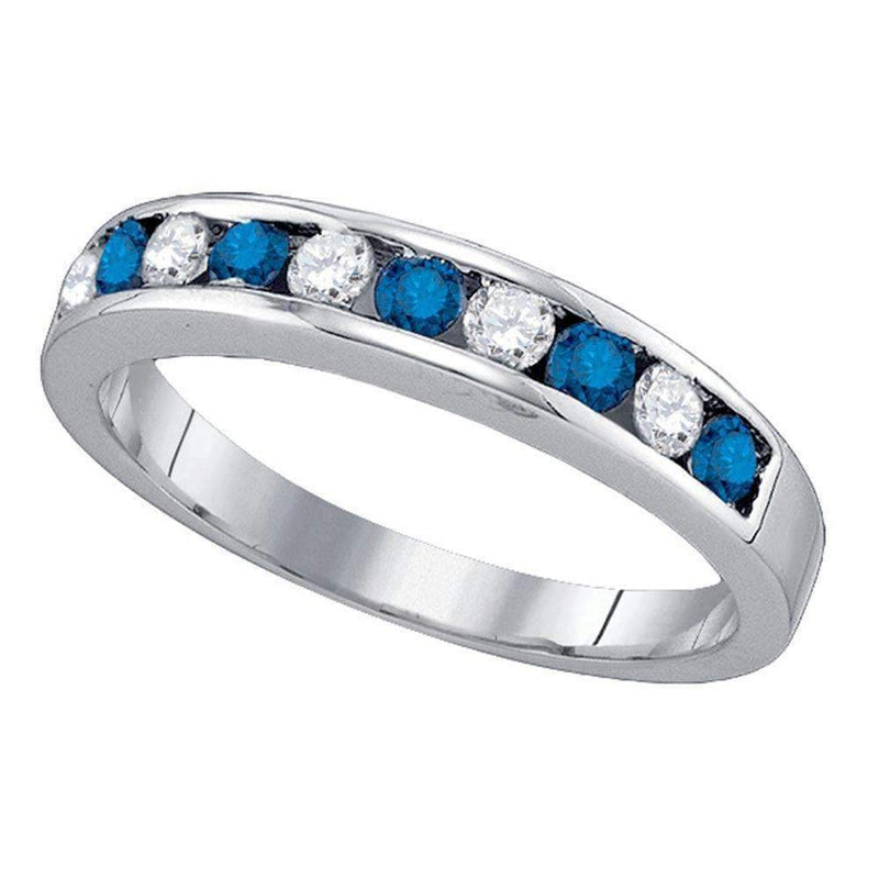 10kt Yellow Gold Women's Round Brown Color Enhanced Diamond Band Ring 1/4 Cttw - FREE Shipping (US/CAN)-Rings And Bands-5-JadeMoghul Inc.
