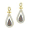10kt Yellow Gold Women's Round Brown Color Enhanced Diamond Teardrop Dangle Earrings 1-3 Cttw - FREE Shipping (US/CAN)-Gold & Diamond Earrings-JadeMoghul Inc.