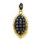 10kt Yellow Gold Women's Round Cognac-brown Color Enhanced Diamond Cluster Pendant 1-5 Cttw - FREE Shipping (US/CAN)-Gold & Diamond Pendants & Necklaces-JadeMoghul Inc.