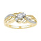 10kt Yellow Gold Women's Round Diamond 3-stone Bridal Wedding Engagement Ring 1/4 Cttw - FREE Shipping (US/CAN)-Gold & Diamond Engagement & Anniversary Rings-8-JadeMoghul Inc.