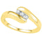 10kt Yellow Gold Women's Round Diamond 3-stone Promise Bridal Ring 1/8 Cttw - FREE Shipping (US/CAN)-Gold & Diamond Promise Rings-5-JadeMoghul Inc.