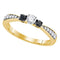 10kt Yellow Gold Women's Round Diamond 3-stone Tapered Bridal Wedding Engagement Ring 3/8 Cttw - FREE Shipping (US/CAN)-Gold & Diamond Engagement & Anniversary Rings-5-JadeMoghul Inc.