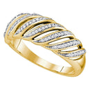 10kt Yellow Gold Women's Round Diamond Band Ring 1/5 Cttw - FREE Shipping (US/CAN)-Gold & Diamond Bands-8.5-JadeMoghul Inc.