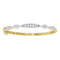 10kt Yellow Gold Women's Round Diamond Bangle Bracelet 1.00 Cttw - FREE Shipping (US/CAN)-Gold & Diamond Bracelets-JadeMoghul Inc.