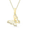 10kt Yellow Gold Womens Round Diamond Butterfly Bug Pendant 1-12 Cttw-Gold & Diamond Pendants & Necklaces-JadeMoghul Inc.