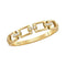 10kt Yellow Gold Women's Round Diamond Chain Link Stackable Band Ring .03 Cttw - FREE Shipping (US/CAN)-Rings And Bands-5.5-JadeMoghul Inc.