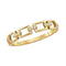 10kt Yellow Gold Womens Round Diamond Chain Link Stackable Band Ring .03 Cttw-Gold & Diamond Rings-7.5-JadeMoghul Inc.