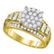 10kt Yellow Gold Women's Round Diamond Cindy's Dream Cluster Bridal Wedding Engagement Ring 2.00 Cttw - FREE Shipping (US/CAN)-Gold & Diamond Engagement & Anniversary Rings-6-JadeMoghul Inc.