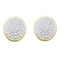 10kt Yellow Gold Women's Round Diamond Circle Cluster Stud Earrings 1-5 Cttw - FREE Shipping (USA/CAN)-Gold & Diamond Earrings-JadeMoghul Inc.