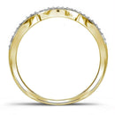 10kt Yellow Gold Women's Round Diamond Cluster Bridal Wedding Engagement Ring Band Set 1/2 Cttw - FREE Shipping (US/CAN)-Wedding Jewelry-6.5-JadeMoghul Inc.