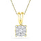 10kt Yellow Gold Womens Round Diamond Cluster Pendant 1-10 Cttw-Gold & Diamond Pendants & Necklaces-JadeMoghul Inc.