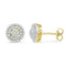 10kt Yellow Gold Women's Round Diamond Concentric Cluster Screwback Earrings 1-2 Cttw - FREE Shipping (USA/CAN)-Gold & Diamond Earrings-JadeMoghul Inc.