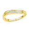 10kt Yellow Gold Women's Round Diamond Contoured Band Ring .02 Cttw - FREE Shipping (US/CAN)-Gold & Diamond Bands-5-JadeMoghul Inc.