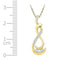 10kt Yellow Gold Women's Round Diamond Cradled 3-Stone Infinity Pendant 1-5 Cttw - FREE Shipping (US/CAN)-Gold & Diamond Pendants & Necklaces-JadeMoghul Inc.