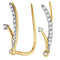 10kt Yellow Gold Women's Round Diamond Curved Climber Earrings 1-10 Cttw - FREE Shipping (USA/CAN)-Gold & Diamond Earrings-JadeMoghul Inc.