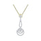 10kt Yellow Gold Women's Round Diamond Dangling Cluster Pendant 3-4 Cttw - FREE Shipping (US/CAN)-Gold & Diamond Pendants & Necklaces-JadeMoghul Inc.