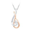 10kt Yellow Gold Women's Round Diamond Fashion Pendant 1-10 Cttw - FREE Shipping (US/CAN)-Gold & Diamond Pendants & Necklaces-JadeMoghul Inc.