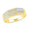 10kt Yellow Gold Women's Round Diamond Flat Side Arched Band Ring 1/4 Cttw - FREE Shipping (US/CAN)-Gold & Diamond Bands-5.5-JadeMoghul Inc.