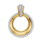 10kt Yellow Gold Women's Round Diamond Framed Outline Circle Pendant 1-6 Cttw - FREE Shipping (US/CAN)-Gold & Diamond Pendants & Necklaces-JadeMoghul Inc.