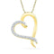 10kt Yellow Gold Women's Round Diamond Heart Love Pendant 1-10 Cttw - FREE Shipping (US/CAN)-Gold & Diamond Pendants & Necklaces-JadeMoghul Inc.