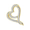 10kt Yellow Gold Women's Round Diamond Heart Love Pendant 1-8 Cttw - FREE Shipping (US/CAN)-Gold & Diamond Pendants & Necklaces-JadeMoghul Inc.