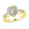 10kt Yellow Gold Women's Round Diamond Heart Love Ring .03 Cttw - FREE Shipping (US/CAN)-Gold & Diamond Heart Rings-5-JadeMoghul Inc.
