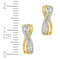 10kt Yellow Gold Women's Round Diamond Hoop Earrings 1-5 Cttw - FREE Shipping (USA/CAN)-Gold & Diamond Earrings-JadeMoghul Inc.