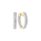 10kt Yellow Gold Women's Round Diamond Hoop Earrings 1-5 Cttw - FREE Shipping (USA/CAN)-Gold & Diamond Earrings-JadeMoghul Inc.