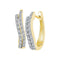 10kt Yellow Gold Women's Round Diamond Hoop Earrings 1-5 Cttw - FREE Shipping (US/CAN)-Gold & Diamond Earrings-JadeMoghul Inc.