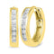 10kt Yellow Gold Women's Round Diamond Hoop Earrings 1-8 Cttw - FREE Shipping (US/CAN)-Gold & Diamond Earrings-JadeMoghul Inc.