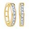 10kt Yellow Gold Women's Round Diamond Hoop Earrings 1.00 Cttw - FREE Shipping (US/CAN)-Gold & Diamond Earrings-JadeMoghul Inc.