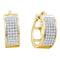 10kt Yellow Gold Women's Round Diamond Hughie Earrings 1-4 Cttw - FREE Shipping (US/CAN)-Gold & Diamond Earrings-JadeMoghul Inc.