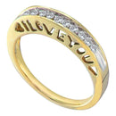 10kt Yellow Gold Women's Round Diamond I Love You Band 1/5 Cttw - FREE Shipping (US/CAN)-Gold & Diamond Bands-5-JadeMoghul Inc.