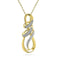 10kt Yellow Gold Women's Round Diamond Infinity Anniversary Love Pendant 1-10 Cttw - FREE Shipping (US/CAN)-Gold & Diamond Pendants & Necklaces-JadeMoghul Inc.