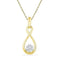 10kt Yellow Gold Women's Round Diamond Infinity Cluster Pendant 1-8 Cttw - FREE Shipping (US/CAN)-Gold & Diamond Pendants & Necklaces-JadeMoghul Inc.