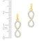 10kt Yellow Gold Women's Round Diamond Infinity Dangle Earrings 1-4 Cttw - FREE Shipping (US/CAN)-Gold & Diamond Earrings-JadeMoghul Inc.