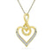 10kt Yellow Gold Women's Round Diamond Infinity Heart Love Pendant 1-12 Cttw - FREE Shipping (US/CAN)-Gold & Diamond Pendants & Necklaces-JadeMoghul Inc.